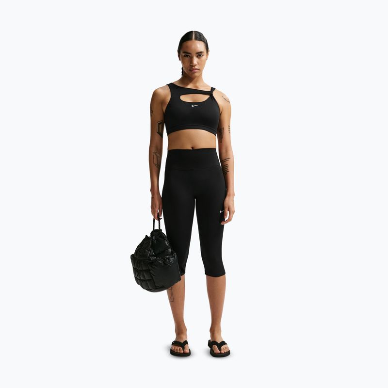 Biustonosz treningowy Nike One Medium Support black/white 2