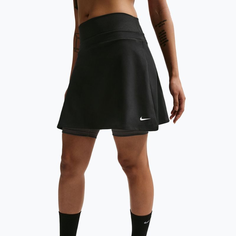 Spódnica tenisowa Nike One Dri-Fit black/thunder grey/white