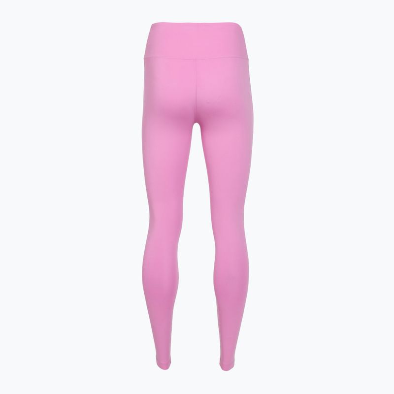 Legginsy treningowe damskie Nike One High-Waisted 7/8 light magenta/white 2