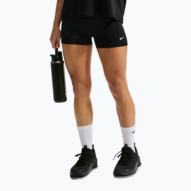 Spodenki damskie Nike Pro Mid-Rise Biker 3" black/university gold/white