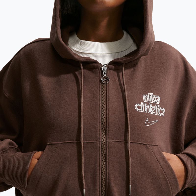 Bluza damska Nike Phoenix Full-Zip Hoodie light chocolate 4