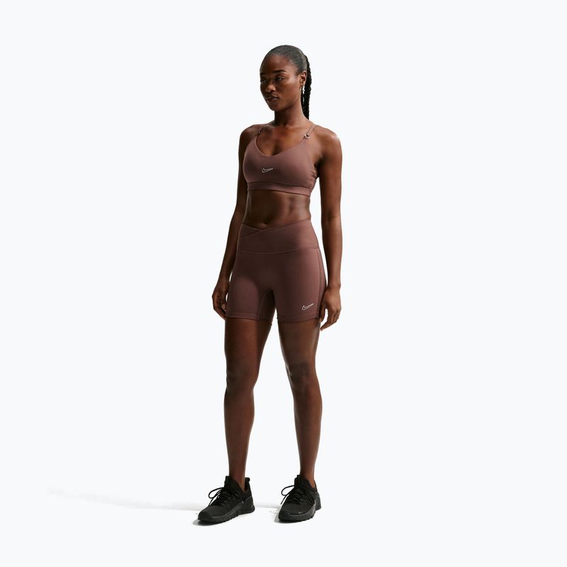 Spodenki damskie Nike One Biker 5" light chocolate 2