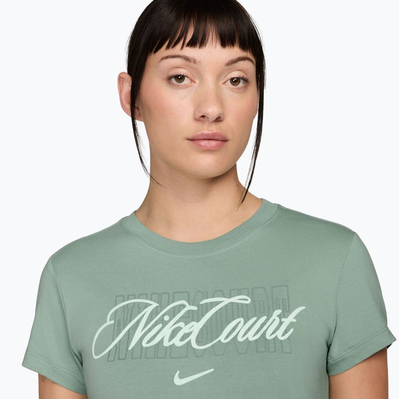 Koszulka tenisowa damska Nike Court Heritage steam/barely green 3