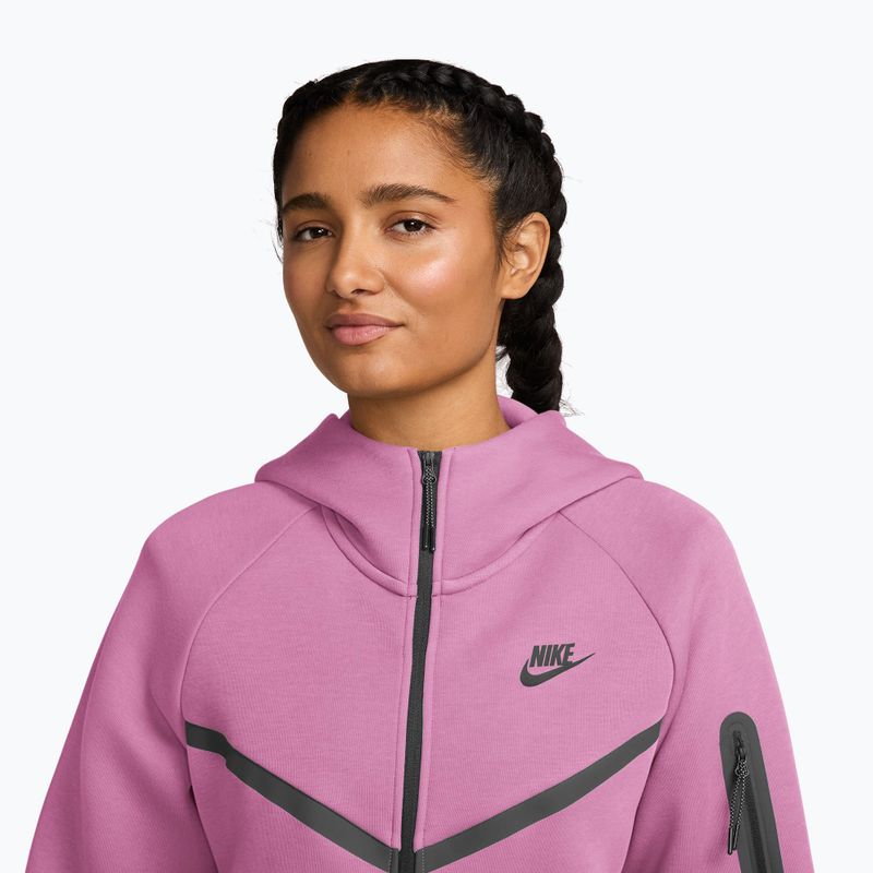 Bluza damska Nike Sportswear Tech Fleece Windrunner light magenta/black 3