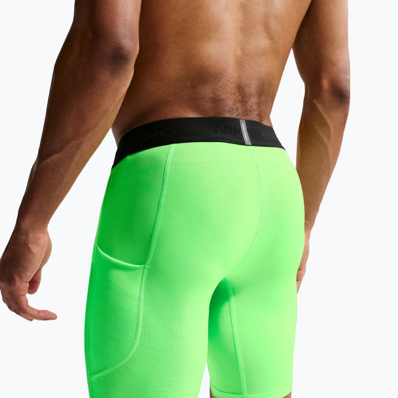 Spodenki treningowe męskie Nike Pro Dri-Fit Fitness Long green strike/black 5