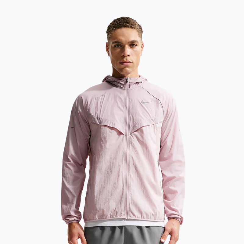 Kurtka do biegania męska Nike Stride Repel UV particle rose/silt red