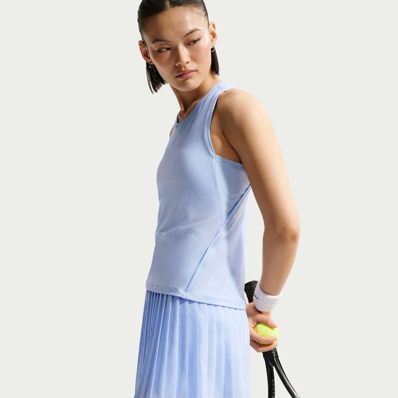 Spódnica tenisowa Nike Victory Dri-Fit High-Waisted Pleated hydrogen blue/hydrogen blue/white 4