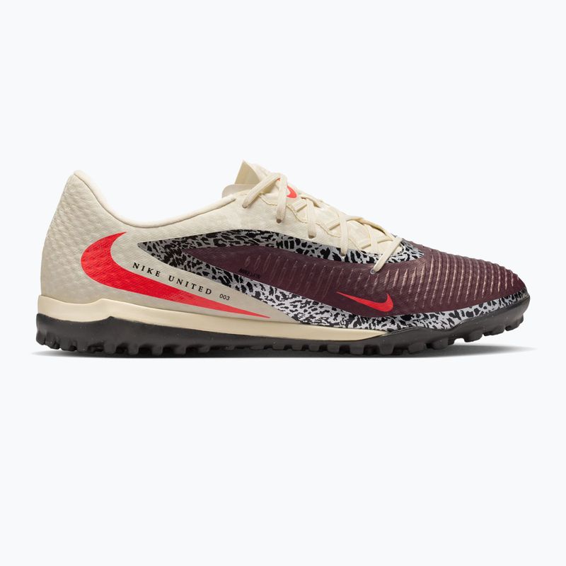 Buty piłkarskie męskie Nike United Phantom 6 Low Academy TF burgundy crush/fossil/university red 8