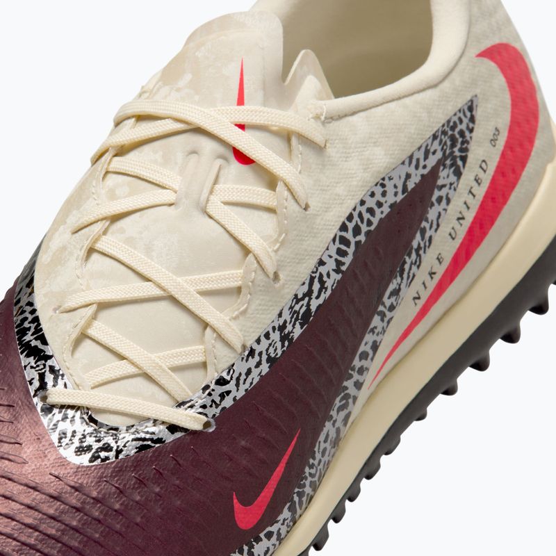 Buty piłkarskie męskie Nike United Phantom 6 Low Academy TF burgundy crush/fossil/university red 9