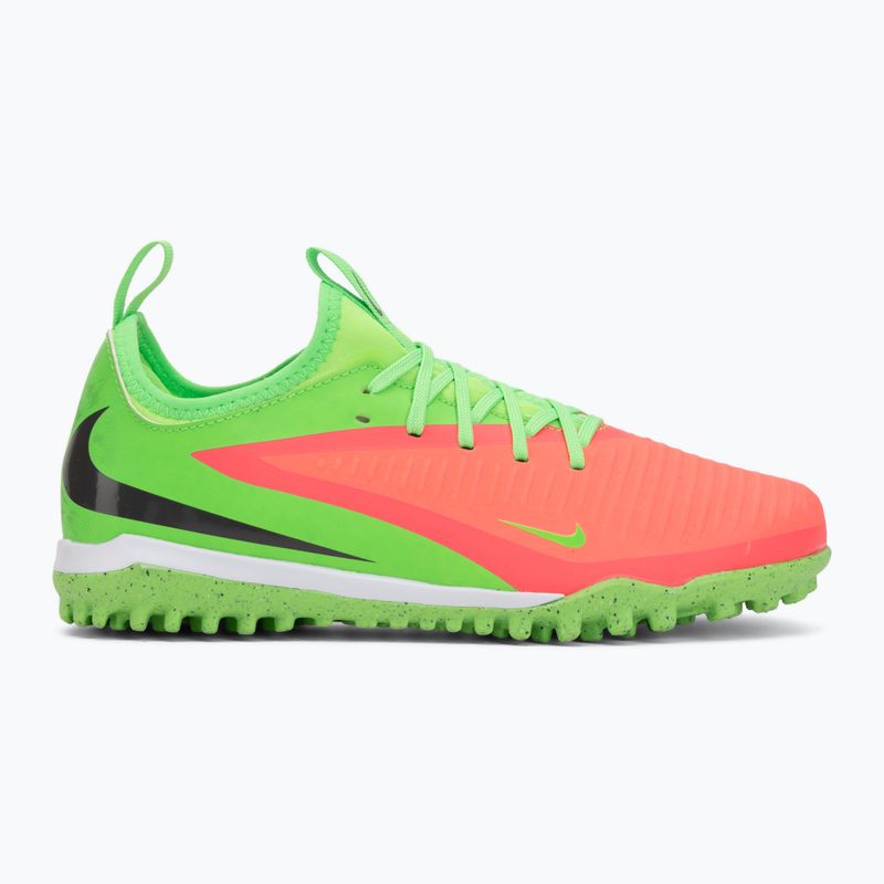 Buty piłkarskie dziecięce Nike Jr. Phantom 6 Low Academy Erling Haaland TF hot punch/green strike/black 2