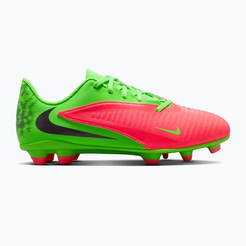 Buty piłkarskie dziecięce Nike Jr. Phantom 6 Club Erling Haaland MG hot punch/green strike/black 8