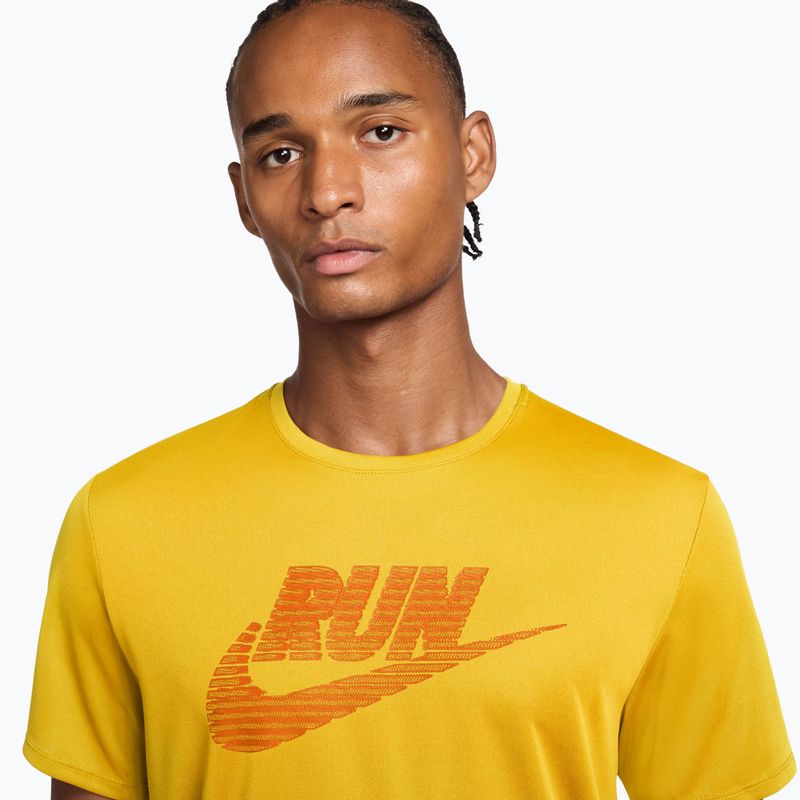 Koszulka do biegania męska Nike Miler Dri-Fit UV laser orange/total orange 3