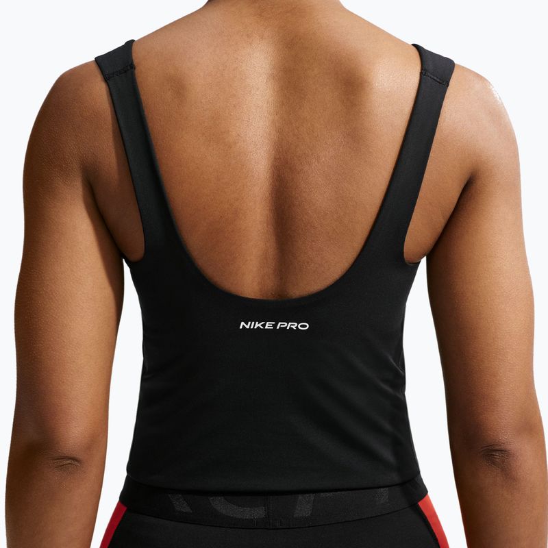 Koszulka treningowa damska Nike Pro Sculpt Medium Support Padded Tank black/white 5