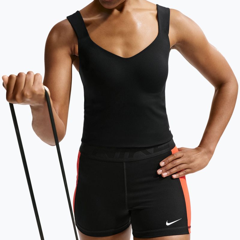 Koszulka treningowa damska Nike Pro Sculpt Medium Support Padded Tank black/white 6