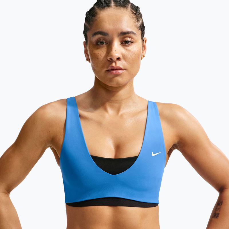 Biustonosz treningowy Nike Pro Sculpt Medium Support light photo blue/black/white 4