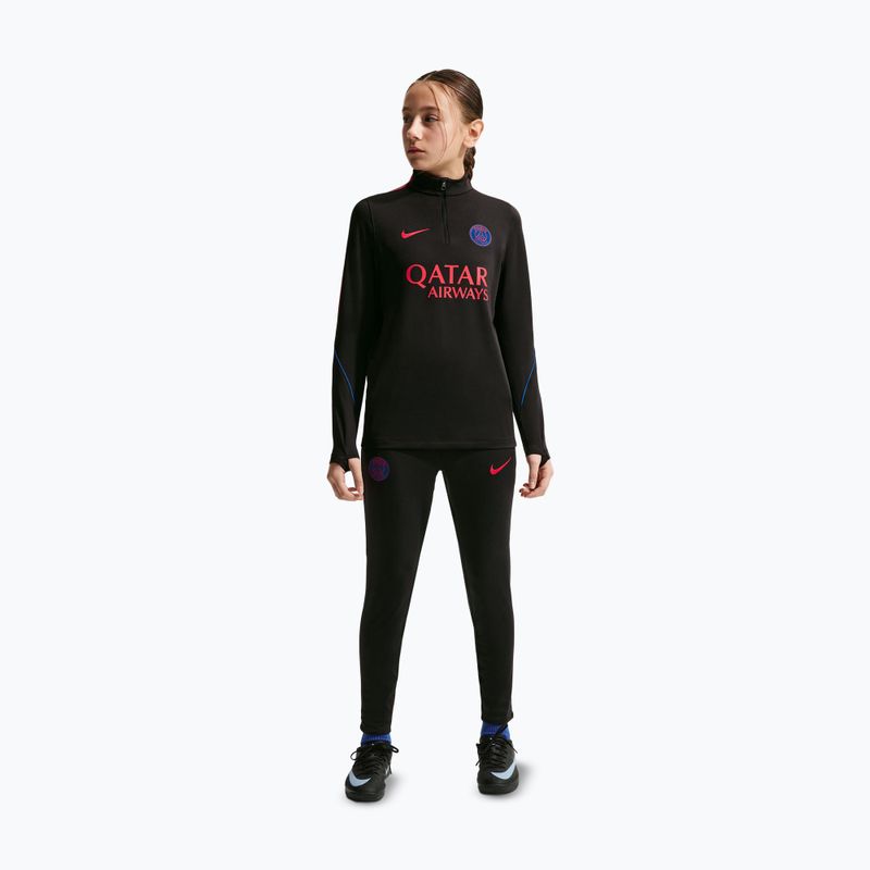 Bluza piłkarska dziecięca Nike Paris Saint-Germain Strike Dri-Fit Soccer Knit Drill Top black/global red/global red 2