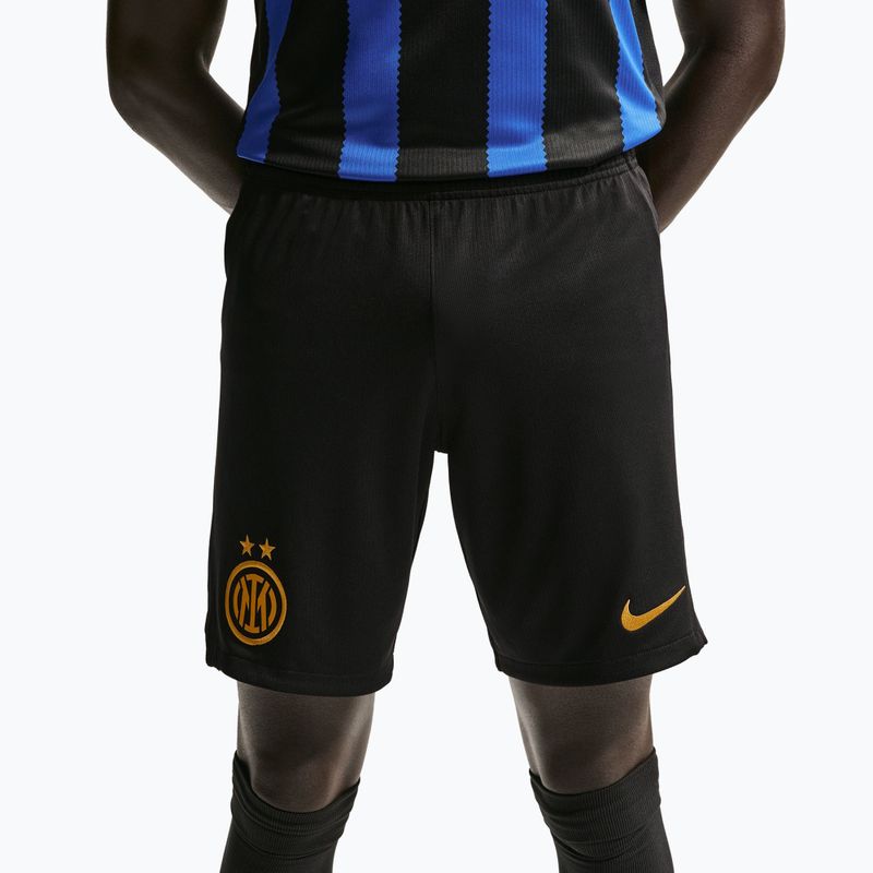Spodenki piłkarskie męskie Nike Inter Milan Dri-Fit Stadium Home black/university gold 5