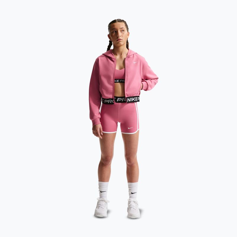 Bluza dziecięca Nike Pro Fleece Dri-Fit Full-Zip peony/peony/black/white 2