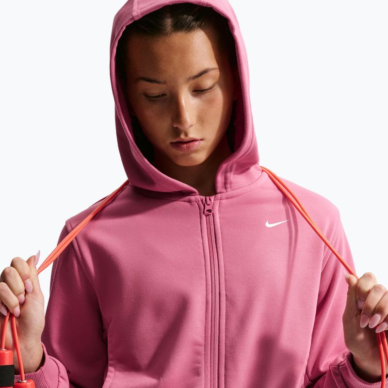 Bluza dziecięca Nike Pro Fleece Dri-Fit Full-Zip peony/peony/black/white 5