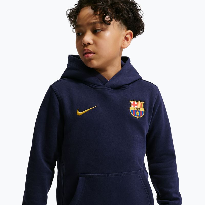 Bluza dziecięca Nike FC Barcelona Club blackened blue/mineral yellow 4