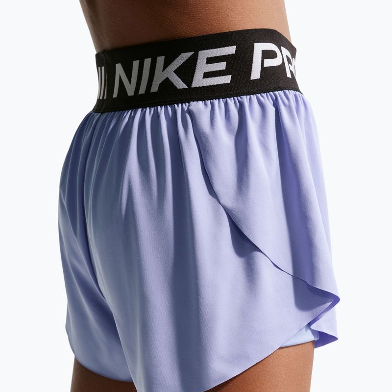Spodenki dziecięce Nike Pro Dri-Fit 2in1 light thistle/black/white 5