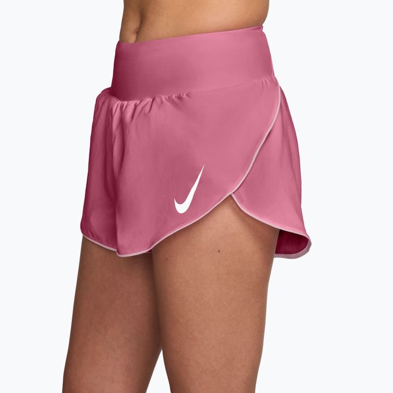 Spodenki do biegania damskie Nike Tempo Swoosh Dri-Fit Mid-Rise Brief-Lined peony/pink foam/white 3