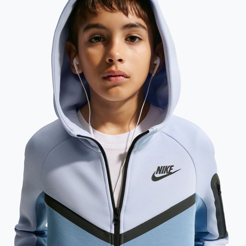 Bluza dziecięca Nike Sportswear Tech Fleece Full Zip hydrogen blue/work blue/black/black 6