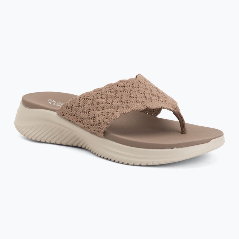 Klapki damskie SKECHERS Ultra Flex 3.0 Rhythm Waves brown