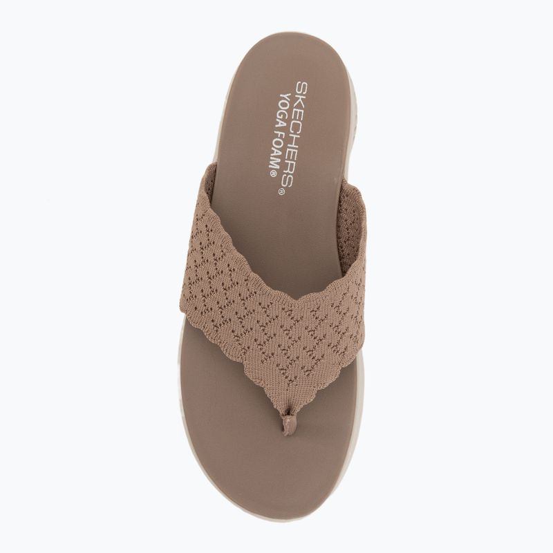 Klapki damskie SKECHERS Ultra Flex 3.0 Rhythm Waves brown 5