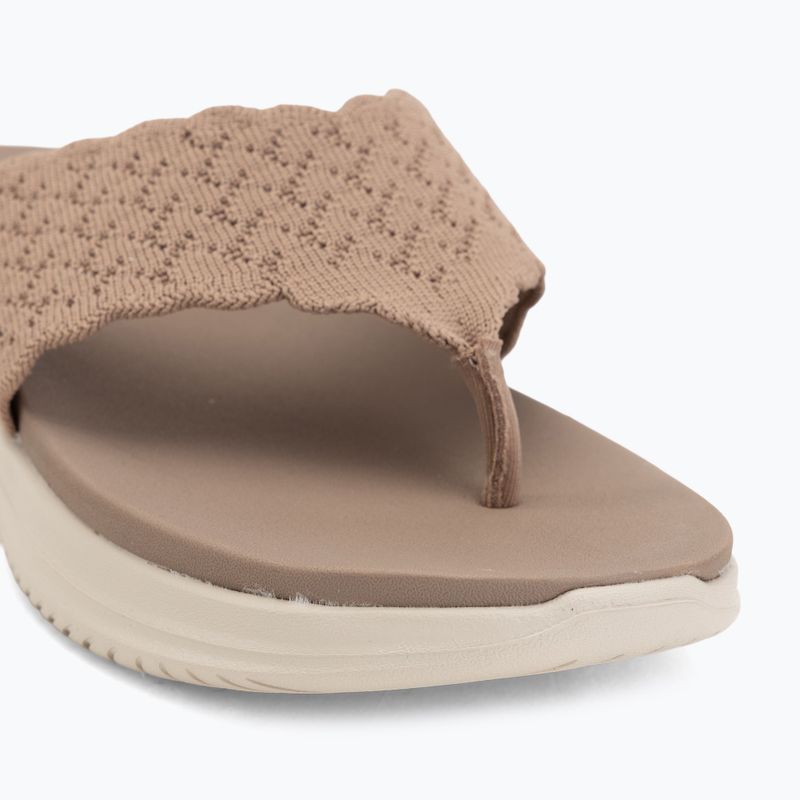 Klapki damskie SKECHERS Ultra Flex 3.0 Rhythm Waves brown 7