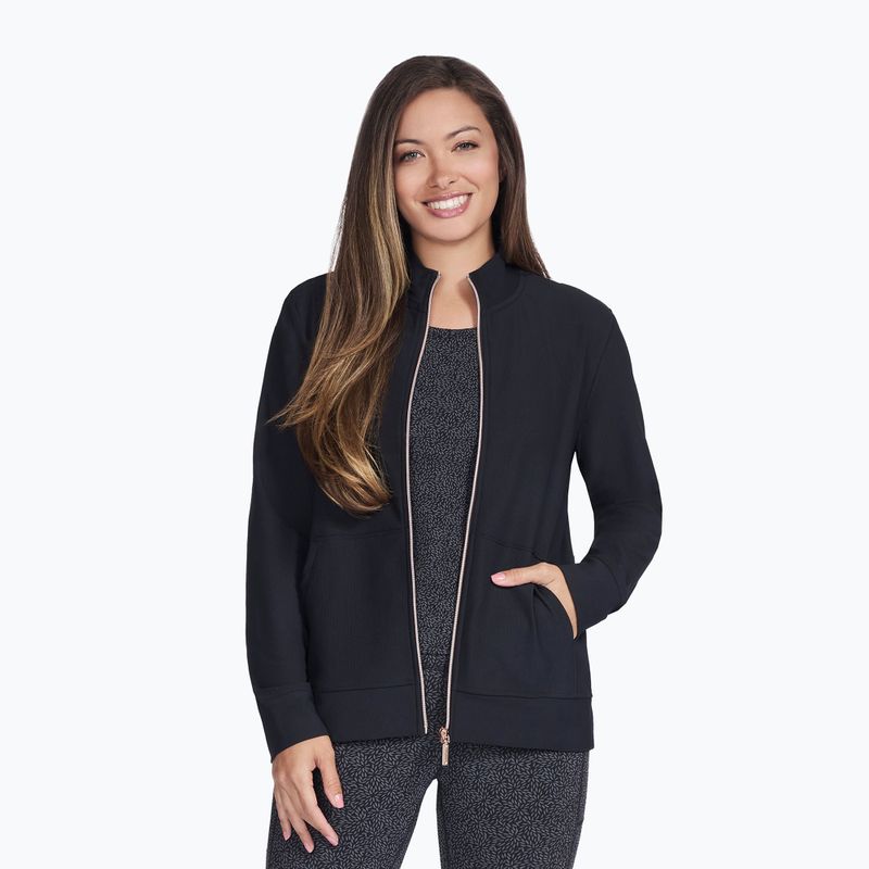 Bluza damska SKECHERS GO Luxe Rib Everyday Full Zip black