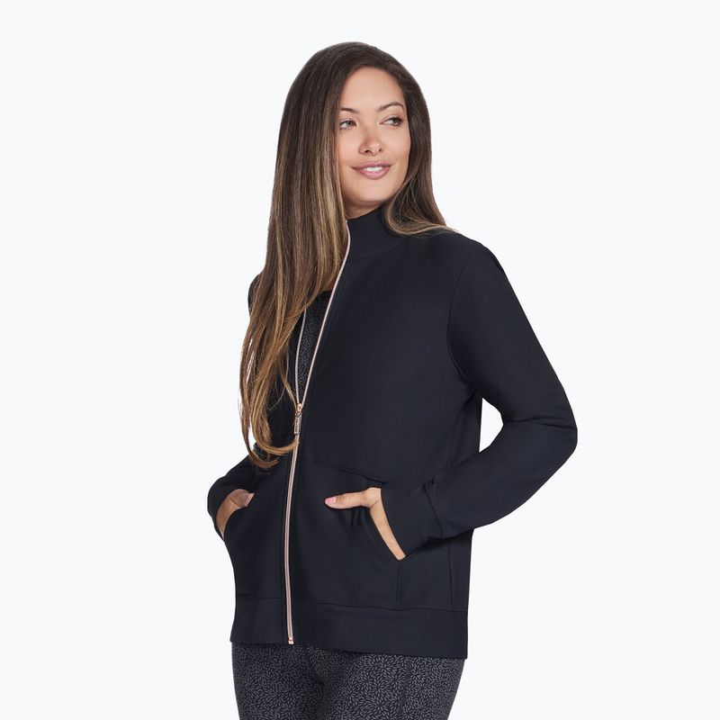 Bluza damska SKECHERS GO Luxe Rib Everyday Full Zip black 3