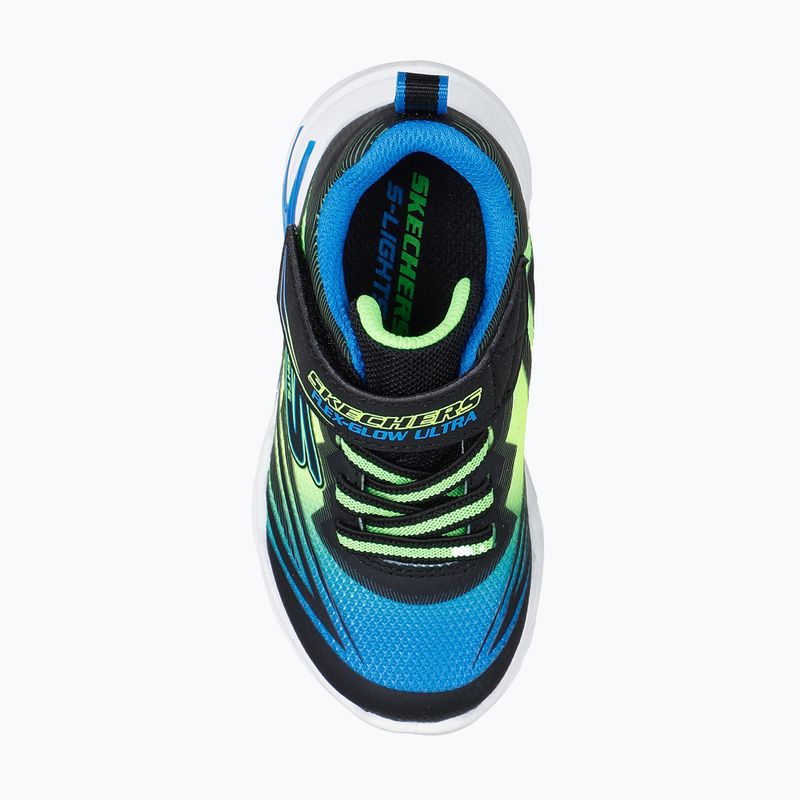 Buty dziecięce SKECHERS Flex-Glow Ultra black/blue/lime 13