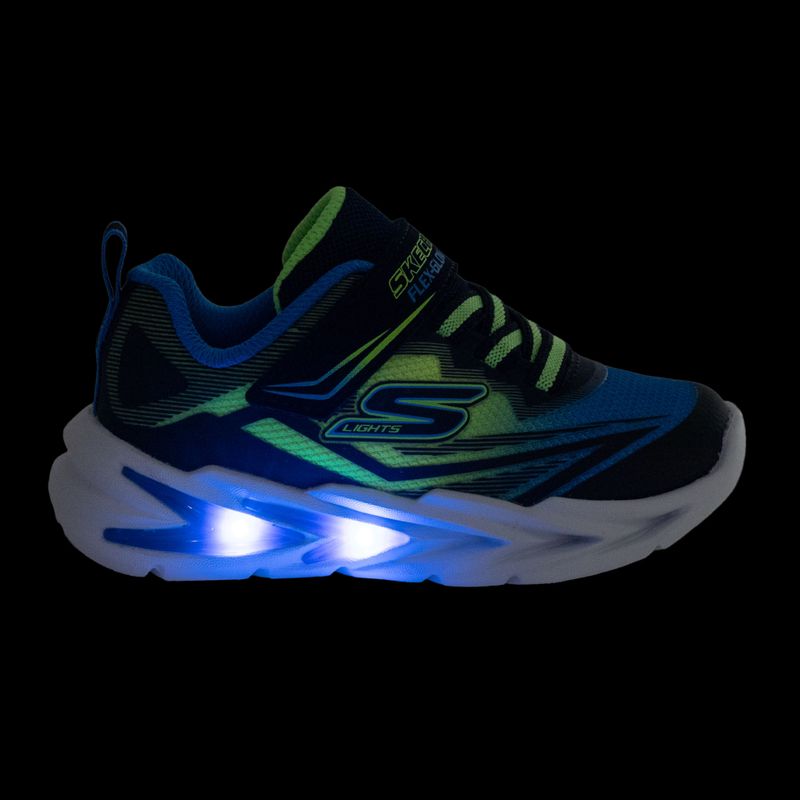 Buty dziecięce SKECHERS Flex-Glow Ultra black/blue/lime 8