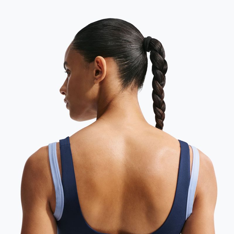 Biustonosz treningowy Nike One Light Support midnight navy/aluminium/white 5