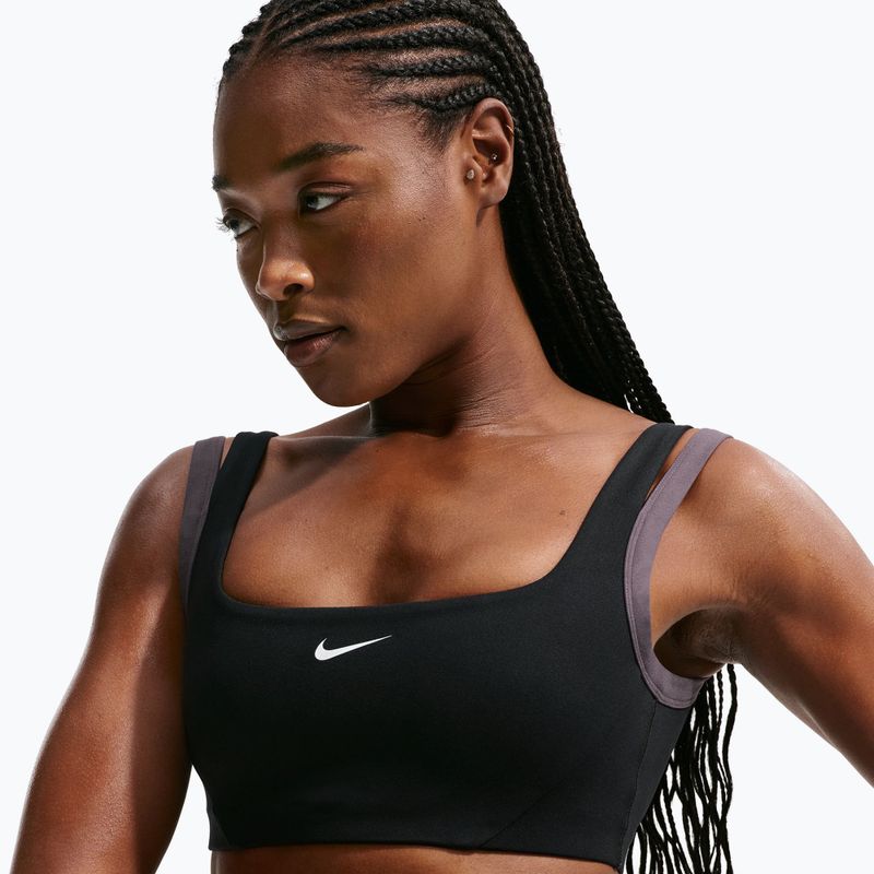 Biustonosz treningowy Nike One Light Support black/thunder grey/white 4
