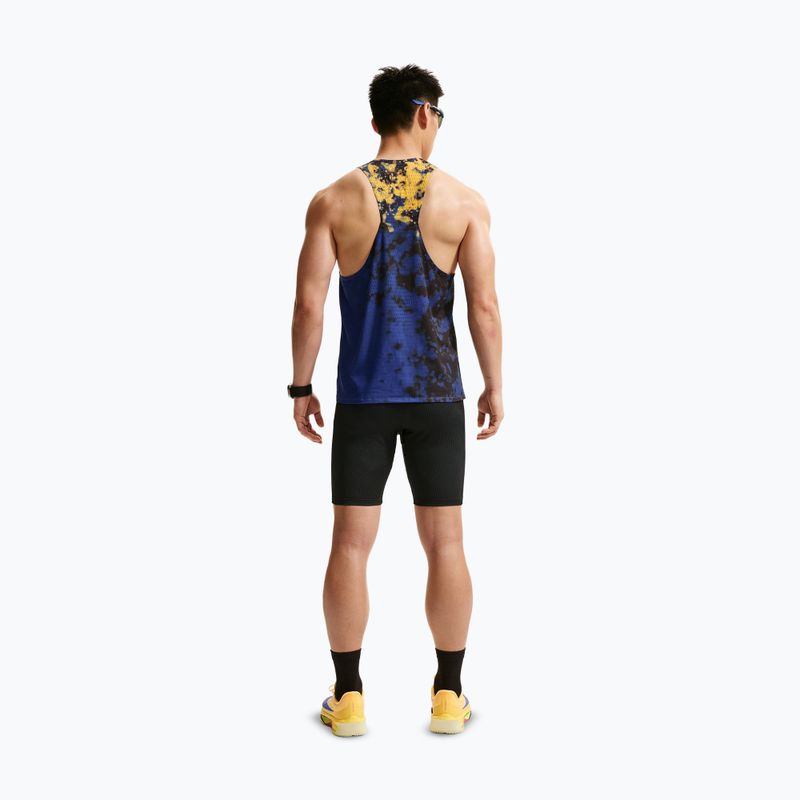 Koszulka do biegania męska Nike AeroSwift Dri-Fit ADV Singlet citron pulse/lapis/bright crimson 3