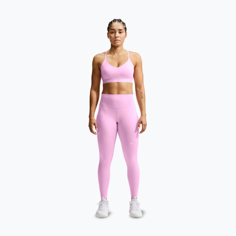 Biustonosz treningowy Nike Indy Light Support pink rise 2