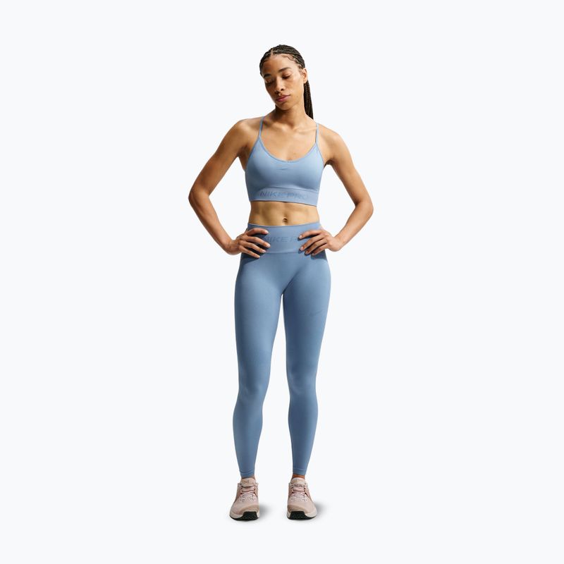 Biustonosz treningowy Nike Pro Seamless work blue 2