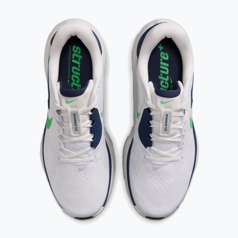 Buty do biegania męskie Nike Structure Plus white/midnight navy/green spark 12