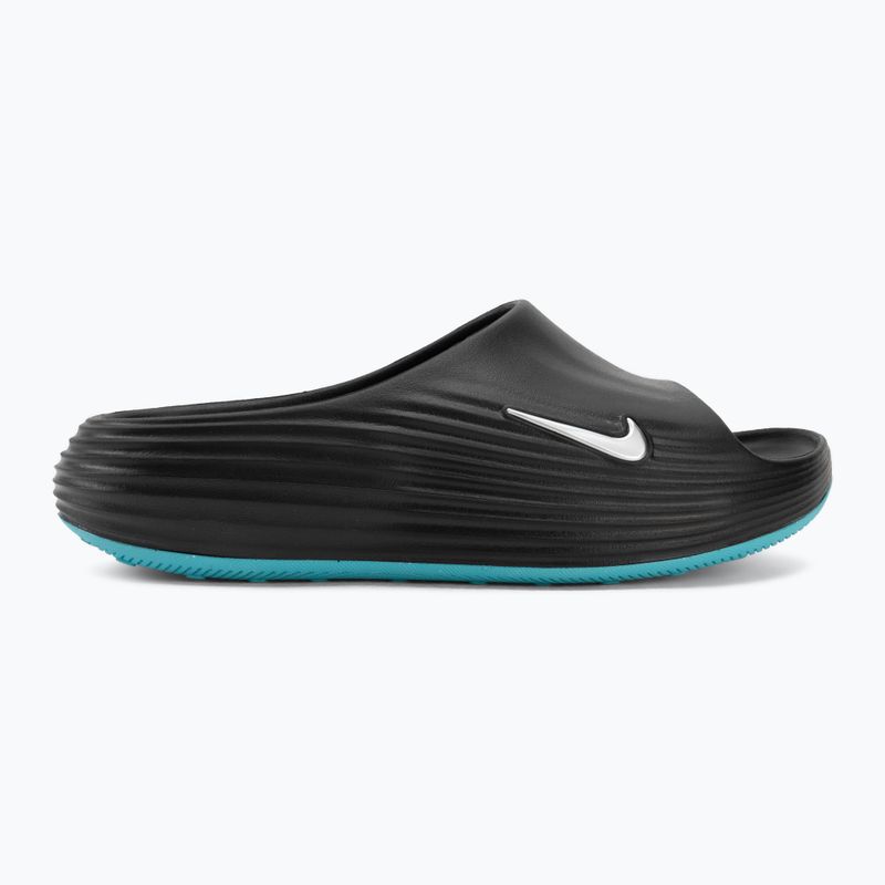Klapki męskie Nike ReactX Rejuven8 black/gamma blue/metallic silver 2