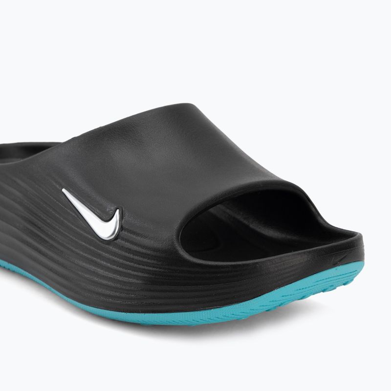 Klapki męskie Nike ReactX Rejuven8 black/gamma blue/metallic silver 7