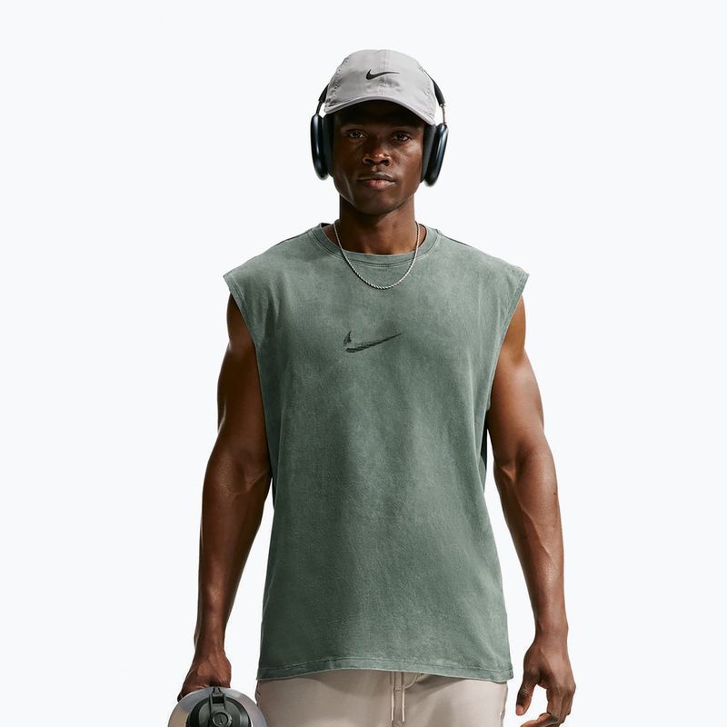 Koszulka treningowa męska Nike Sleeveless T-Shirt camo green/light army