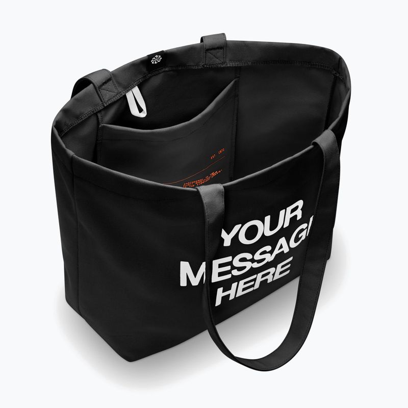 Torba Nike Heritage "Your Message Here" Tote 22 l black/white/safety orange 4