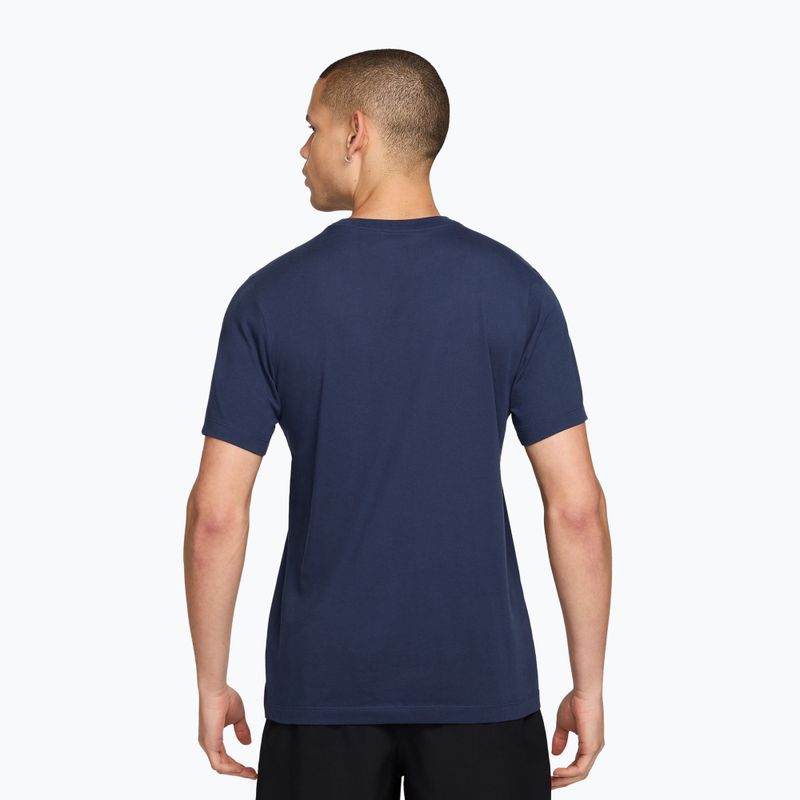 Koszulka do biegania męska Nike Dri-Fit Running T-Shirt midnight navy/light current blue 2