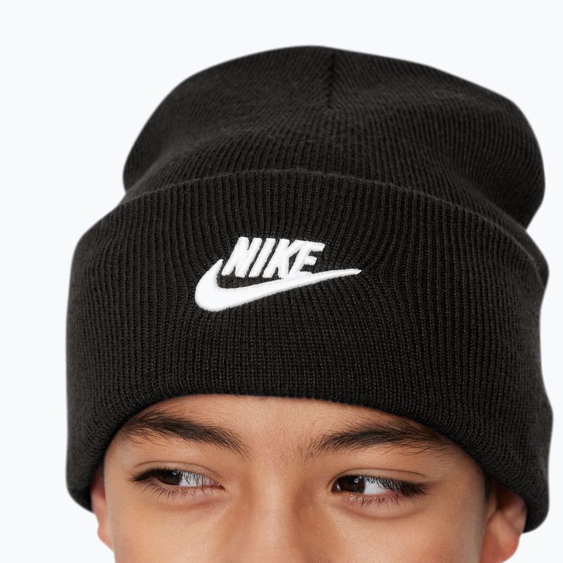 Czapka zimowa dziecięca Nike Peak black heather/white 4