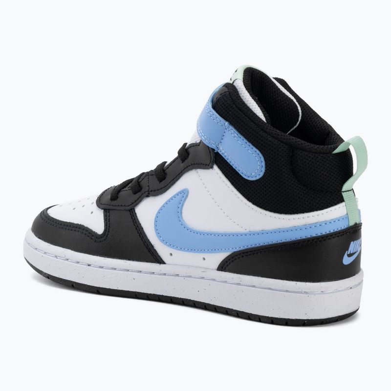Buty dziecięce Nike Court Borough Mid 2 white/black/arctic green/football blue 3