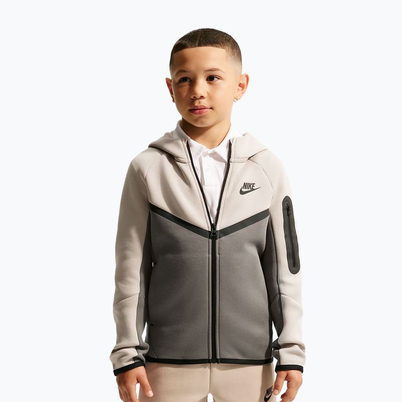 Bluza dziecięca Nike Sportswear Tech Fleece moon particle/cave stone/black/black 5