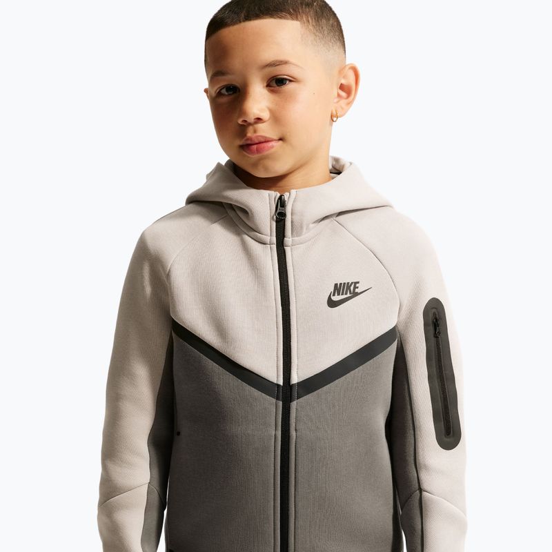 Bluza dziecięca Nike Sportswear Tech Fleece moon particle/cave stone/black/black 8