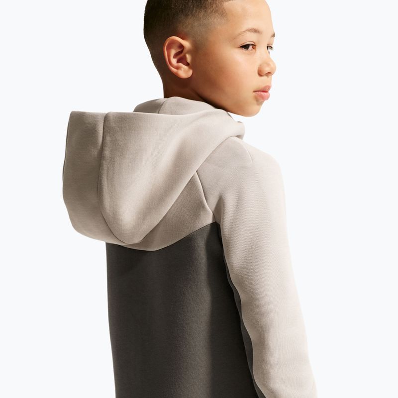 Bluza dziecięca Nike Sportswear Tech Fleece moon particle/cave stone/black/black 9